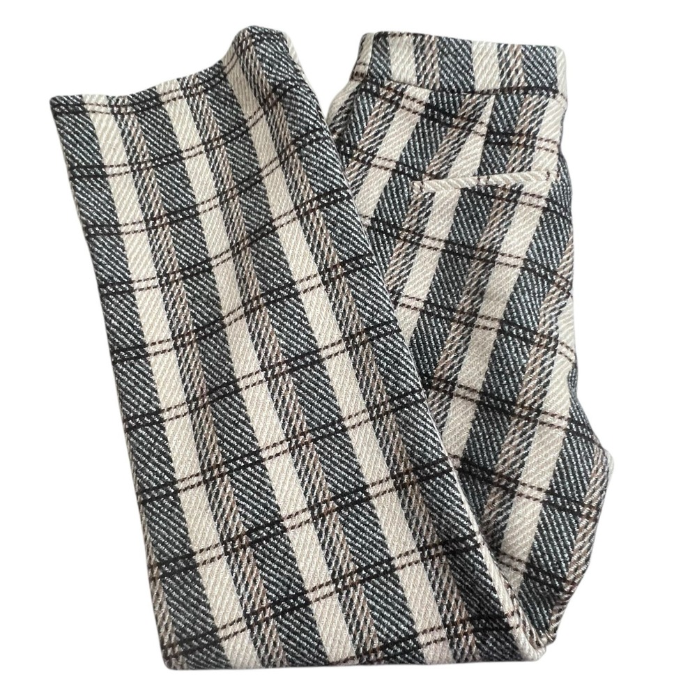 Alexia Admor Womens 6 Wool Blend Tweed Multicolor Plaid Straight Leg Trousers‎